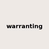 warranting是什么意思