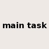main task是什么意思