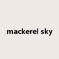 mackerel sky是什么意思