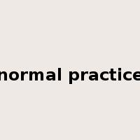 normal practice是什么意思