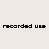 recorded use是什么意思