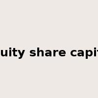 equity share capital是什么意思