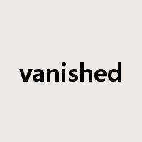 vanished是什么意思