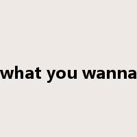 be what you wanna be是什么意思
