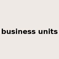 business units是什么意思