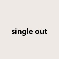 single out是什么意思