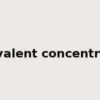 equivalent concentration是什么意思