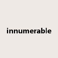 innumerable是什么意思