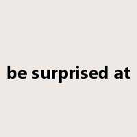 be surprised at是什么意思