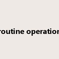 routine operation是什么意思