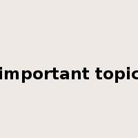 important topic是什么意思