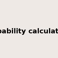 probability calculations是什么意思
