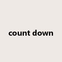 count down是什么意思
