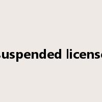 suspended license是什么意思