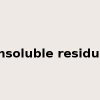 insoluble residue是什么意思