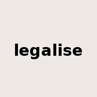 legalise是什么意思