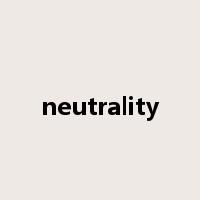 neutrality是什么意思