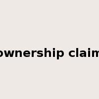 ownership claim是什么意思
