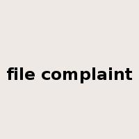 file complaint是什么意思