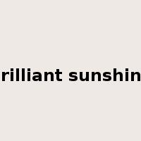 brilliant sunshine是什么意思