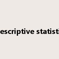 descriptive statistic是什么意思