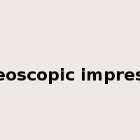 stereoscopic impression是什么意思