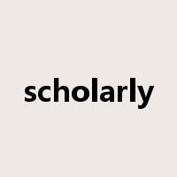 scholarly是什么意思