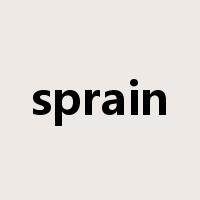 sprain是什么意思
