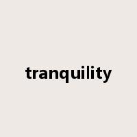 tranquility是什么意思