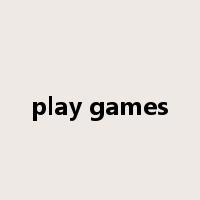 play games是什么意思