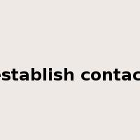 establish contact是什么意思
