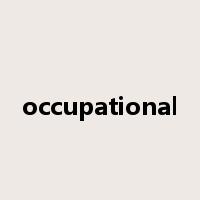 occupational是什么意思