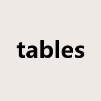 tables是什么意思