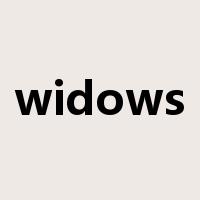widows是什么意思