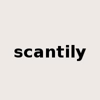 scantily是什么意思