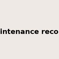 maintenance records是什么意思