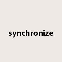 synchronize是什么意思
