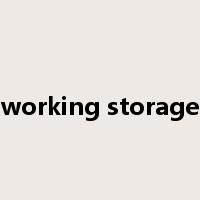 working storage是什么意思