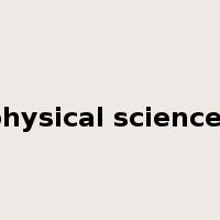 physical sciences是什么意思