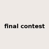 final contest是什么意思