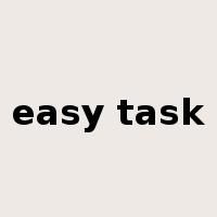 easy task是什么意思