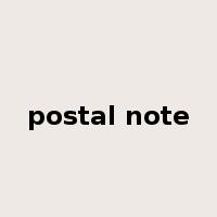postal note是什么意思