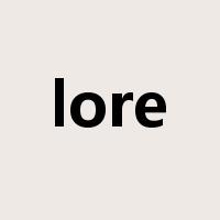 lore是什么意思