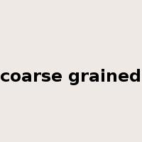 coarse grained是什么意思