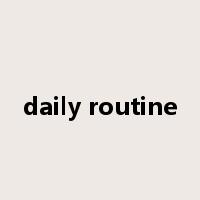 daily routine是什么意思