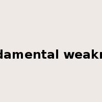 fundamental weakness是什么意思