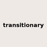 transitionary是什么意思