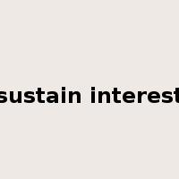 sustain interest是什么意思