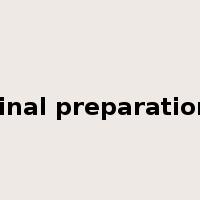 final preparation是什么意思