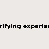 terrifying experience是什么意思